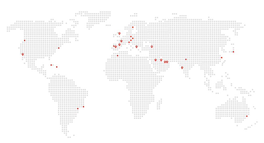 Mapa Mundi puntos oficinas
